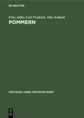 Adler / Fredrich / Schmitt |  Pommern | eBook | Sack Fachmedien