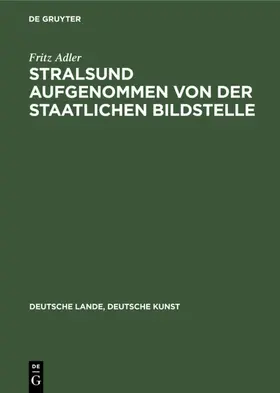 Adler |  Stralsund aufgenommen von der Staatlichen Bildstelle | eBook | Sack Fachmedien
