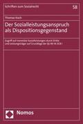 Koch |  Der Sozialleistungsanspruch als Dispositionsgegenstand | eBook | Sack Fachmedien