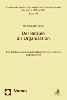 Daum |  Der Betrieb als Organisation | eBook | Sack Fachmedien