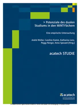 Spexard / Renger / Lenz |  Potenziale des dualen Studiums in den MINT-Fächern | eBook | Sack Fachmedien