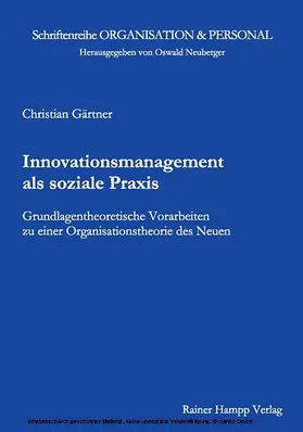 Gärtner |  Innovationsmanagement als soziale Praxis | eBook | Sack Fachmedien