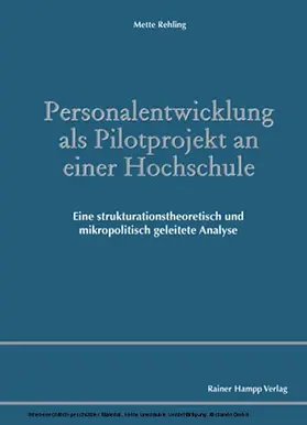 Rehling |  Personalentwicklung als Pilotprojekt an einer Hochschule | eBook | Sack Fachmedien