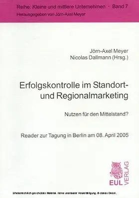 Meyer / Dallmann |  Erfolgskontrolle im Standort- und Regionalmarketing | eBook | Sack Fachmedien