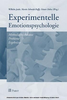 Janke / Schmidt-Daffy | Experimentelle Emotionspsychologie | E-Book | sack.de