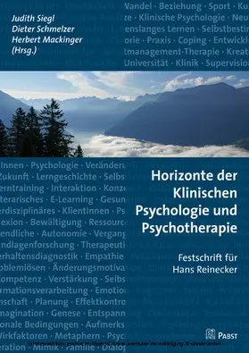 Siegl / Schmelzer |  Horizonte der Klinischen Psychologie und Psychotherapie | eBook | Sack Fachmedien