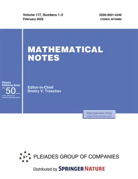  Mathematical Notes | Zeitschrift |  Sack Fachmedien