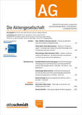 Mertens, Prof.Dr. H.J. / Assmann, Prof.Dr. H.D. / Emmerich, Prof. Dr. V. u.a. |  AG - Die Aktiengesellschaft | Zeitschrift |  Sack Fachmedien