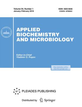 Applied Biochemistry and Microbiology | Pleiades Publishing | Zeitschrift | sack.de