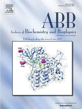 Archives of Biochemistry and Biophysics | Academic Press | Zeitschrift | www.sack.de