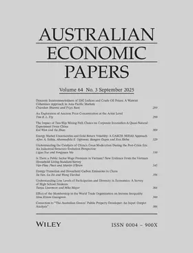  Australian Economic Papers | Zeitschrift |  Sack Fachmedien