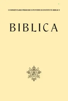 Biblica | Peeters | Zeitschrift | sack.de
