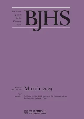  The British Journal for the History of Science | Zeitschrift |  Sack Fachmedien