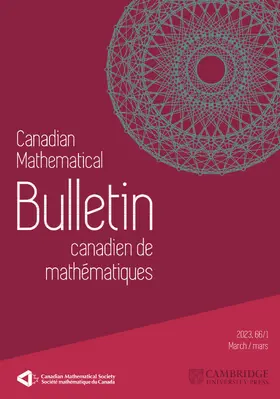  Canadian Mathematical Bulletin | Zeitschrift |  Sack Fachmedien