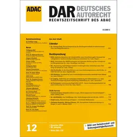  ADAC Deutsches Autorecht (DAR) | Zeitschrift |  Sack Fachmedien