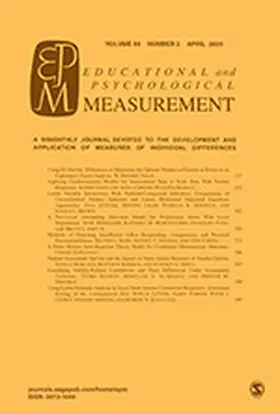  Educational and Psychological Measurement | Zeitschrift |  Sack Fachmedien