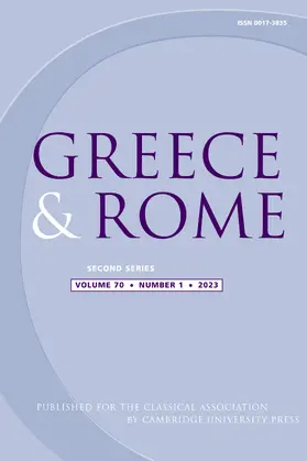  Greece & Rome | Zeitschrift |  Sack Fachmedien