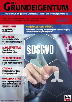  Das Grundeigentum | Zeitschrift |  Sack Fachmedien