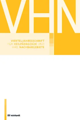 U. Haeberlin, I. Beck, W. Kronig |  Vierteljahresschrift für Heilpädagogik und ihre Nachbargebiete (VHN) | Zeitschrift |  Sack Fachmedien