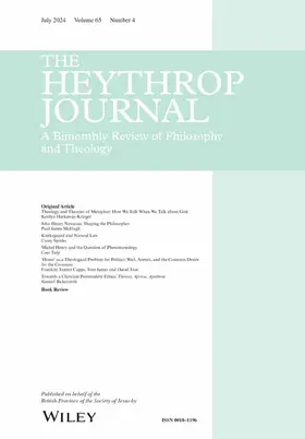 The Heythrop Journal | John Wiley & Sons | Zeitschrift | www.sack.de
