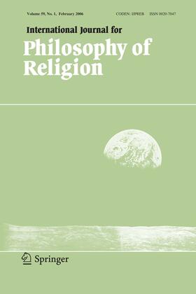 Editor-in-Chief: Ronald L. Hall |  International Journal for Philosophy of Religion | Zeitschrift |  Sack Fachmedien