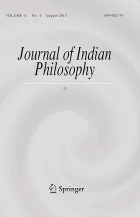  Journal of Indian Philosophy | Zeitschrift |  Sack Fachmedien