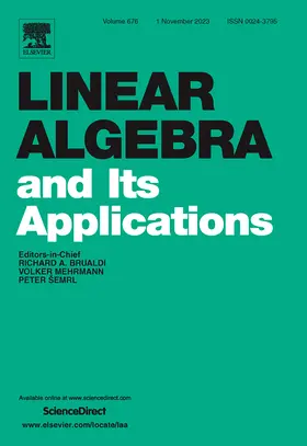 Linear Algebra and its Applications | North-Holland | Zeitschrift | sack.de