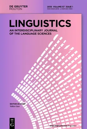 Linguistics | De Gruyter | Zeitschrift | sack.de