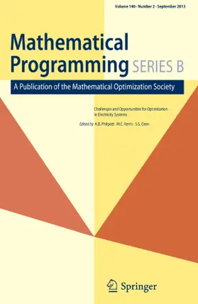 Mathematical Programming | Springer | Zeitschrift | www.sack.de