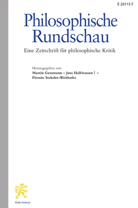  Philosophische Rundschau (PhR) | Zeitschrift |  Sack Fachmedien