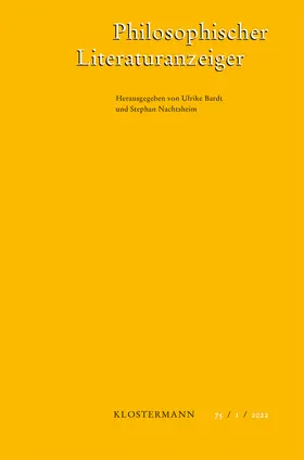  Philosophischer Literaturanzeiger | Zeitschrift |  Sack Fachmedien