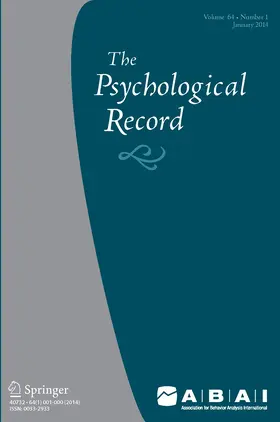 Editor-in-Chief: Mitchell Fryling |  The Psychological Record | Zeitschrift |  Sack Fachmedien