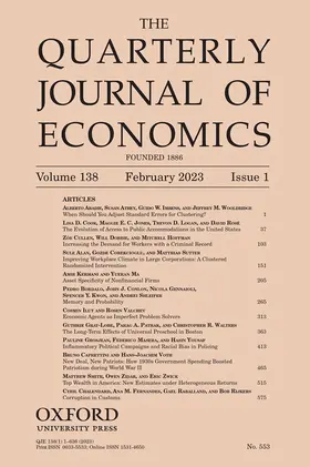 The Quarterly Journal of Economics | Zeitschrift |  Sack Fachmedien