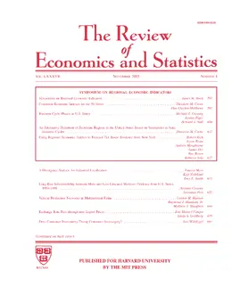  The Review of Economics and Statistics | Zeitschrift |  Sack Fachmedien