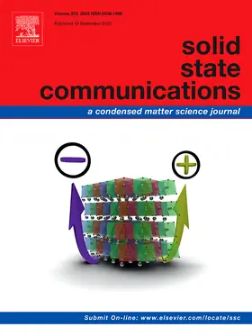  Solid State Communications | Zeitschrift |  Sack Fachmedien