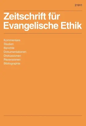  Zeitschrift für Evangelische Ethik | Zeitschrift |  Sack Fachmedien