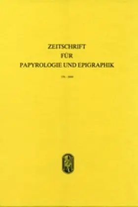  Zeitschrift für Papyrologie und Epigraphik | Zeitschrift |  Sack Fachmedien