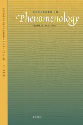 Research in Phenomenology | Zeitschrift |  Sack Fachmedien