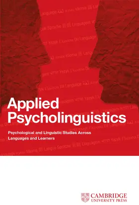  Applied Psycholinguistics | Zeitschrift |  Sack Fachmedien