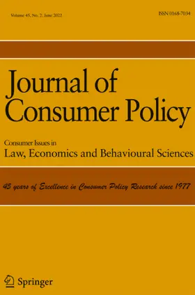 Editors: A. Mathios / L.A. Reisch / J. Thøgersen / H.W. Micklitz / C. Twigg-Flesner |  Journal of Consumer Policy | Zeitschrift |  Sack Fachmedien