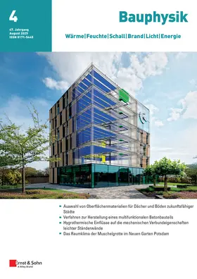 Wilhelm Ernst & Sohn Verlag für Architektur und technische Wissenschaften GmbH & Co. KG |  Bauphysik | Zeitschrift |  Sack Fachmedien