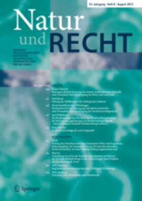 Schriftleiter: W. Frenz / M. Kotulla |  Natur und Recht | Zeitschrift |  Sack Fachmedien