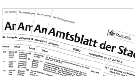 Anzeigenverwaltung und Redaktion Köln |  Amtsblatt der Stadt Köln | Zeitschrift |  Sack Fachmedien