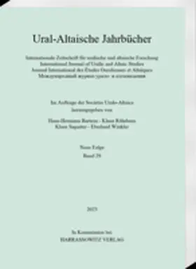  Ural-Altaische Jahrbücher | Zeitschrift |  Sack Fachmedien