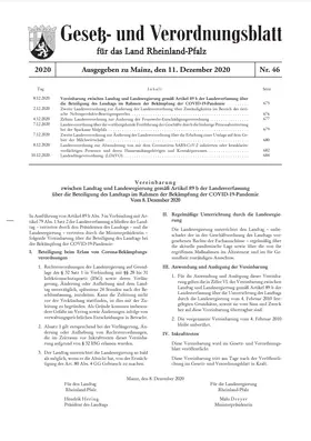  Gesetz- und Verordnungsblatt für das Land Rheinland-Pfalz | Zeitschrift |  Sack Fachmedien