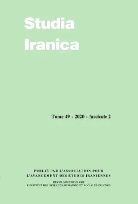  Studia Iranica | Zeitschrift |  Sack Fachmedien
