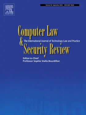 Editor-in-Chief: Steve Saxby |  Computer Law & Security Review | Zeitschrift |  Sack Fachmedien