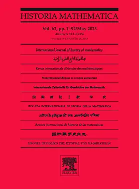 Historia Mathematica | Academic Press | Zeitschrift | sack.de