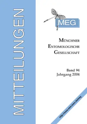  Mitteilungen der Münchner Entomologischen Gesellschaft | Zeitschrift |  Sack Fachmedien