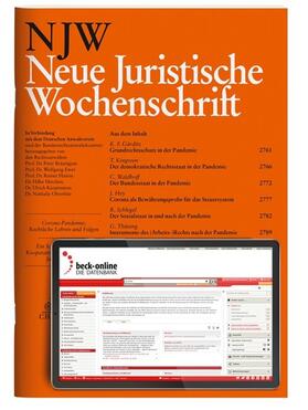 Ewer, W. / Hamm, R. / Maier-Reimer, G. u.a. |  Neue Juristische Wochenschrift (NJW) | Zeitschrift |  Sack Fachmedien